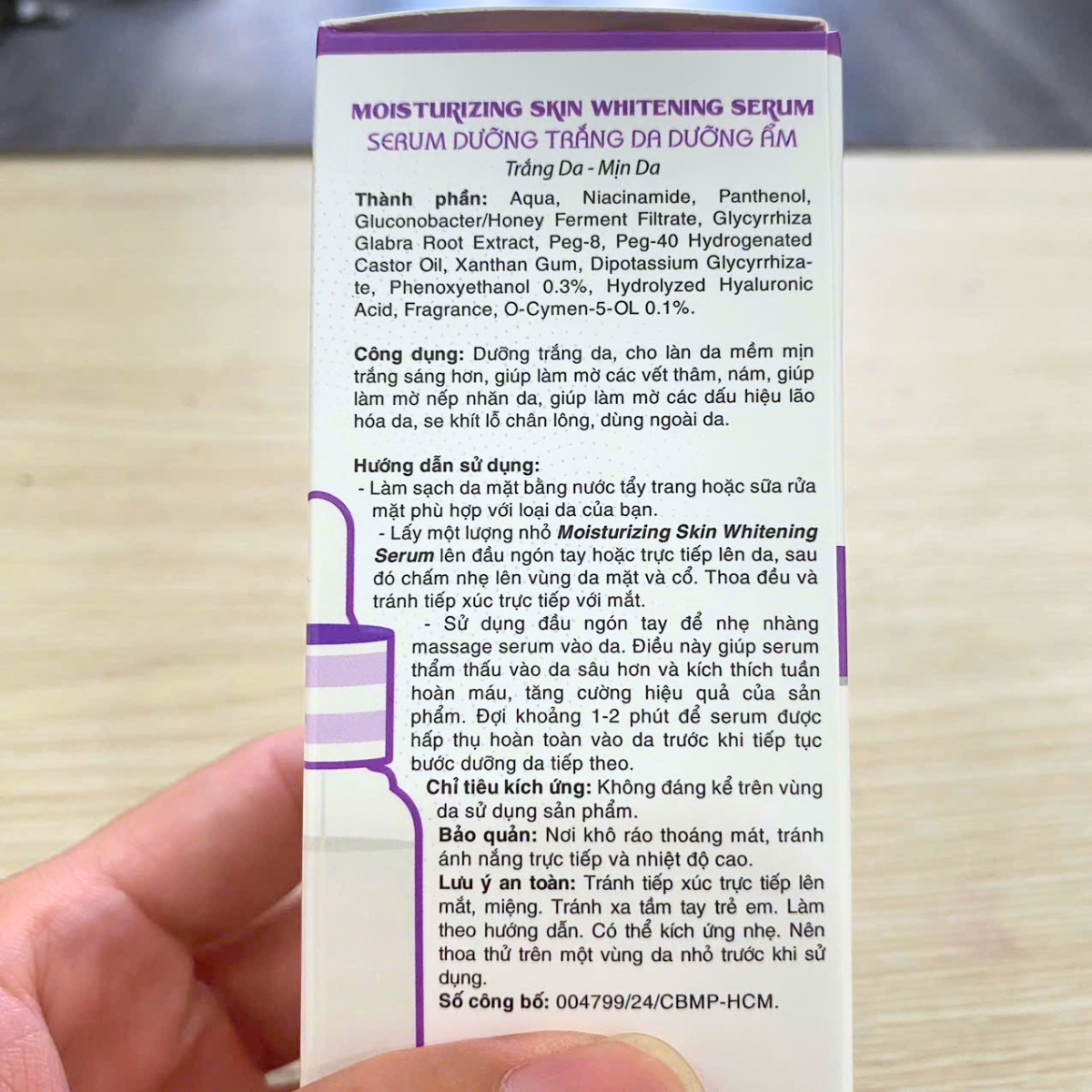 công dụng serum dưỡng trắng da