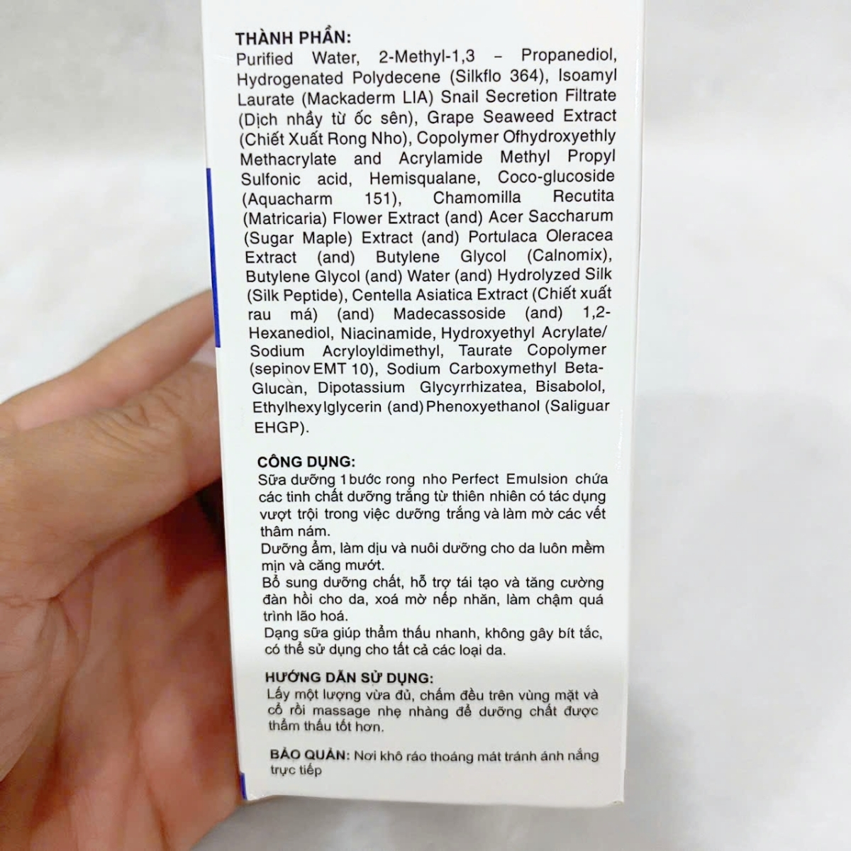 Dưỡng ẩm, làm dịu và nuôi dưỡng cho da luôn mềm mịn và căng mướt.