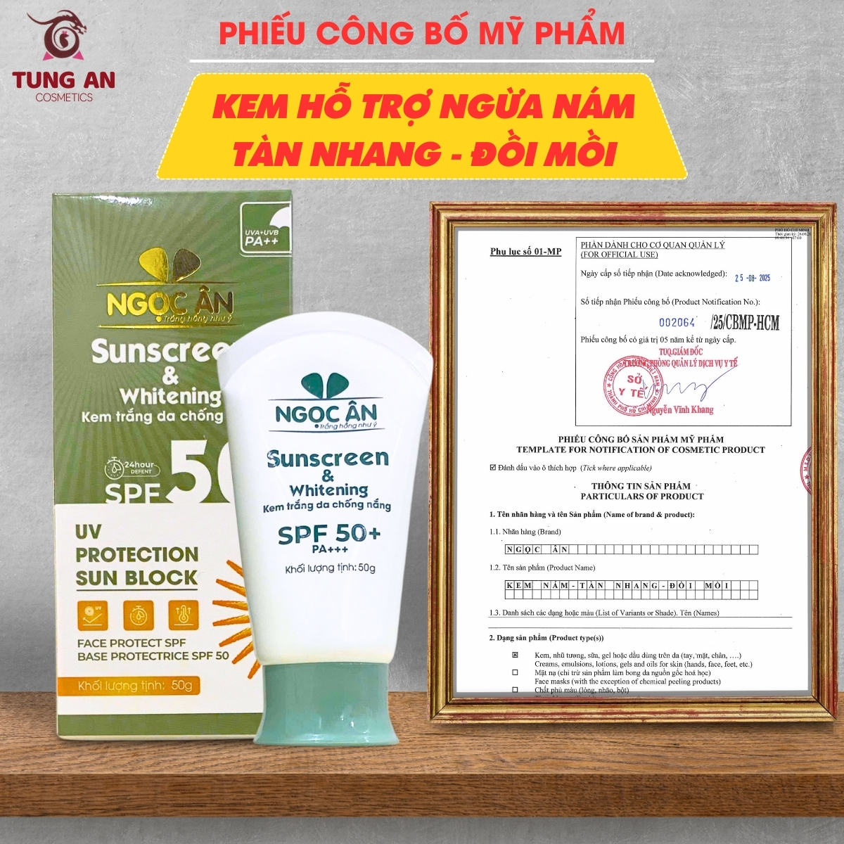 giúp chống nắng, bảo vệ da khỏi tia UV, dưỡng trắng da