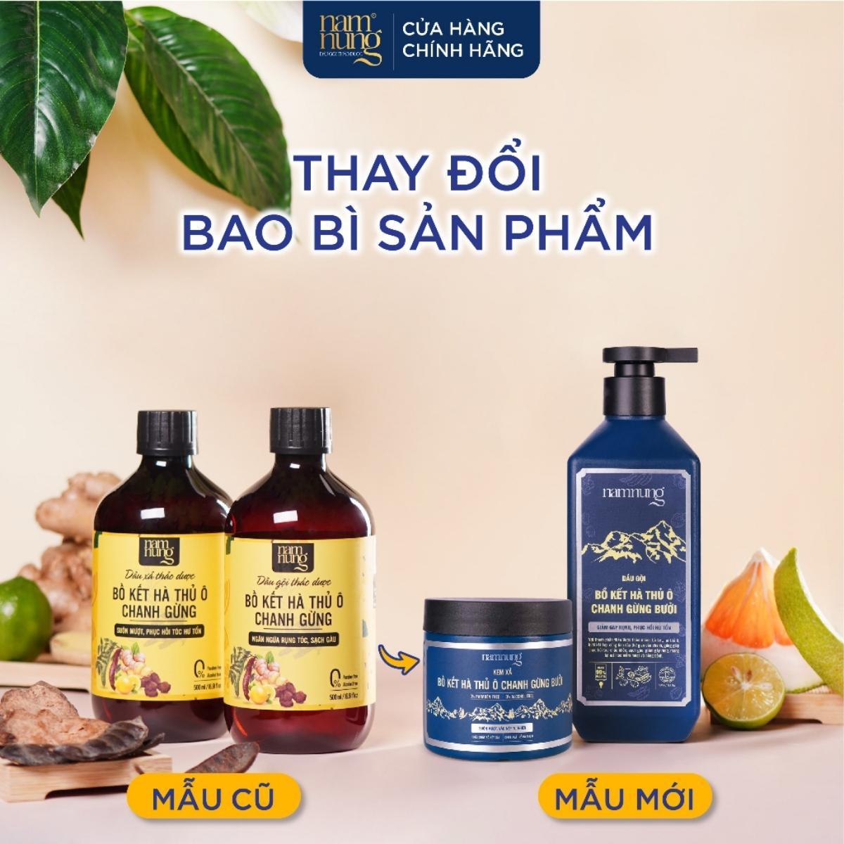 combo gội xả Namnung phiên bản mới