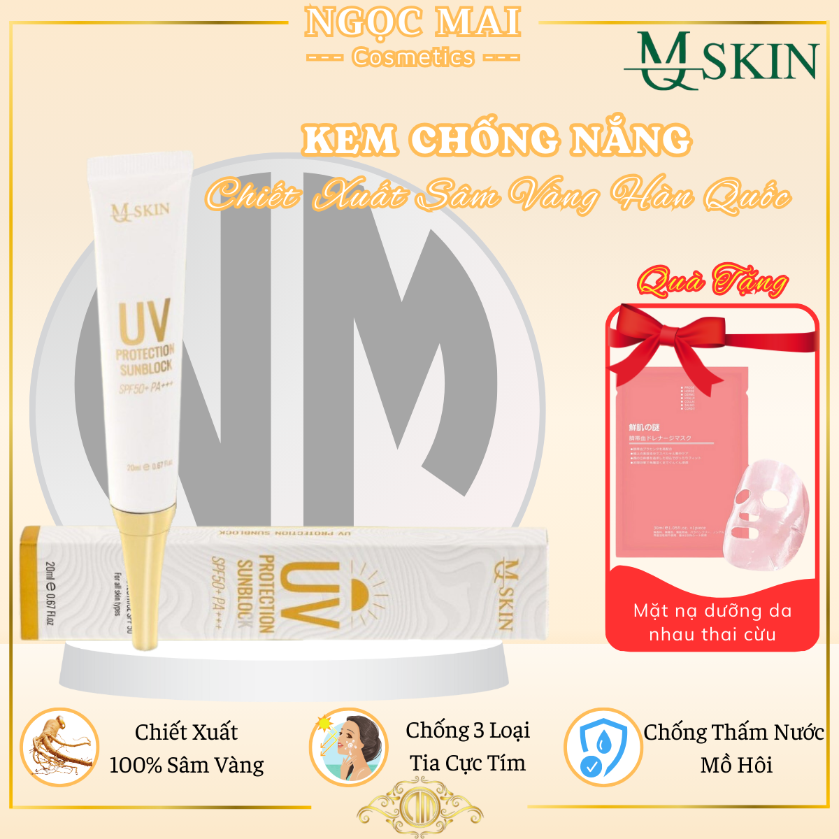 chỉ số chống nắng SPF 50+++