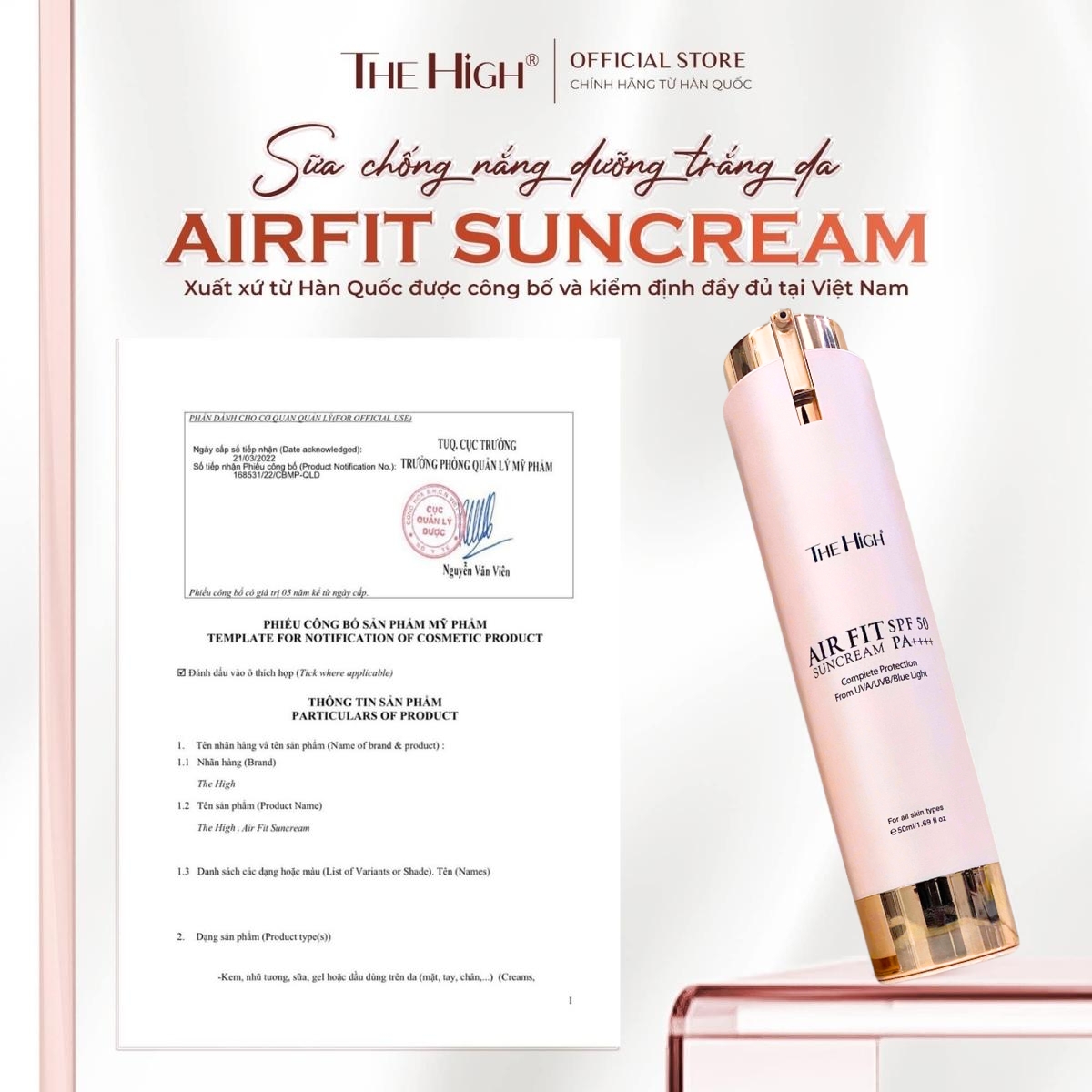 giúp bảo vệ da trước tác hại của ánh nắng mặt trời, tia UVA, UVB đồng thời giúp cung cấp dưỡng chất và độ ẩm cho da, giúp da căng mịn và mềm mại hơn.