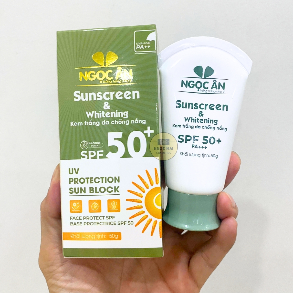 giúp chống nắng, bảo vệ da khỏi tia UV, dưỡng trắng da