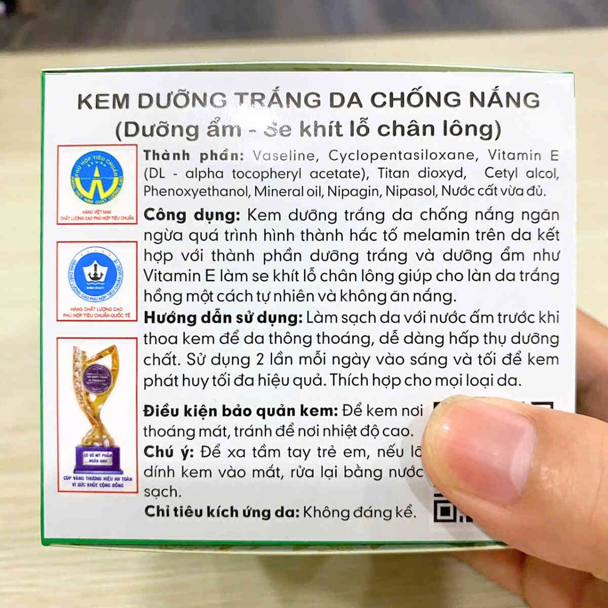 trắng da, chống nắng