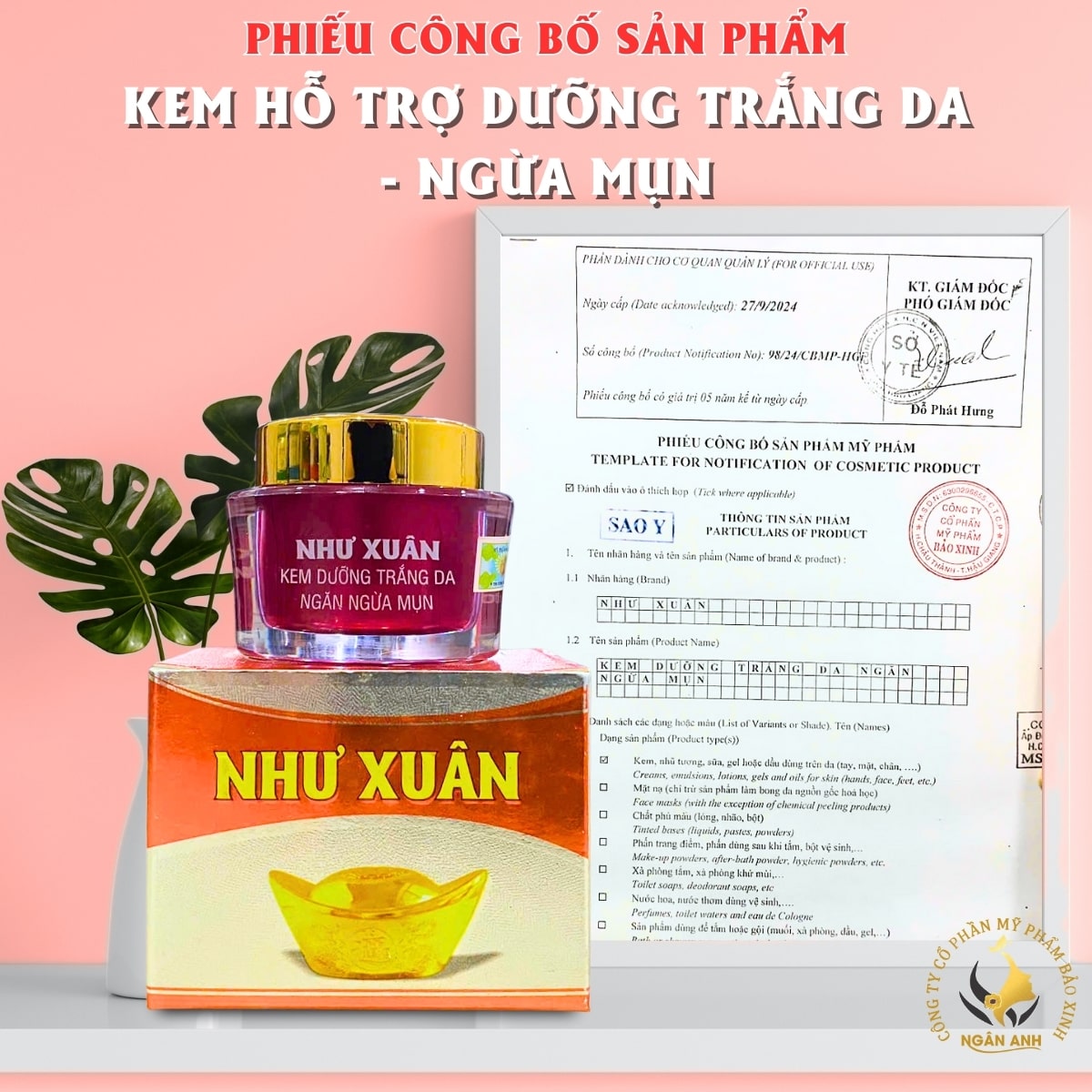 dưỡng trắng, ngừa mụn