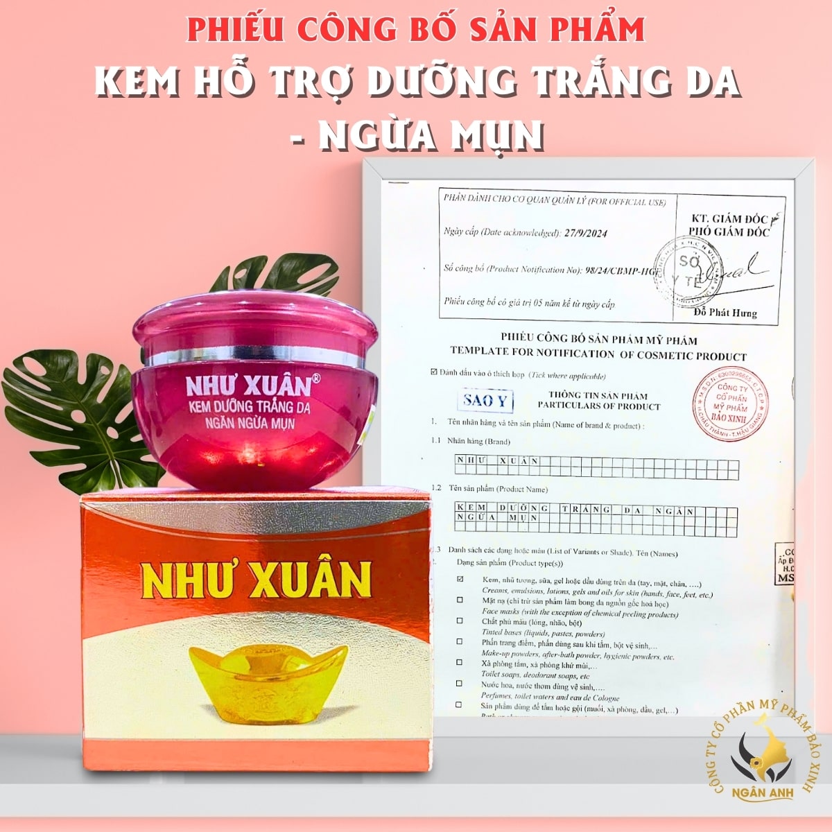 dưỡng trắng, ngừa mụn