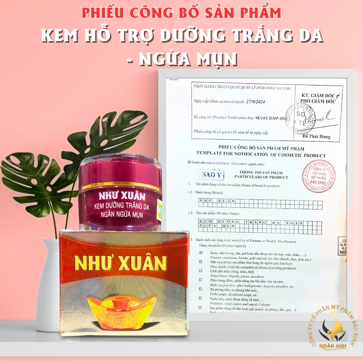 dưỡng trắng, ngừa mụn
