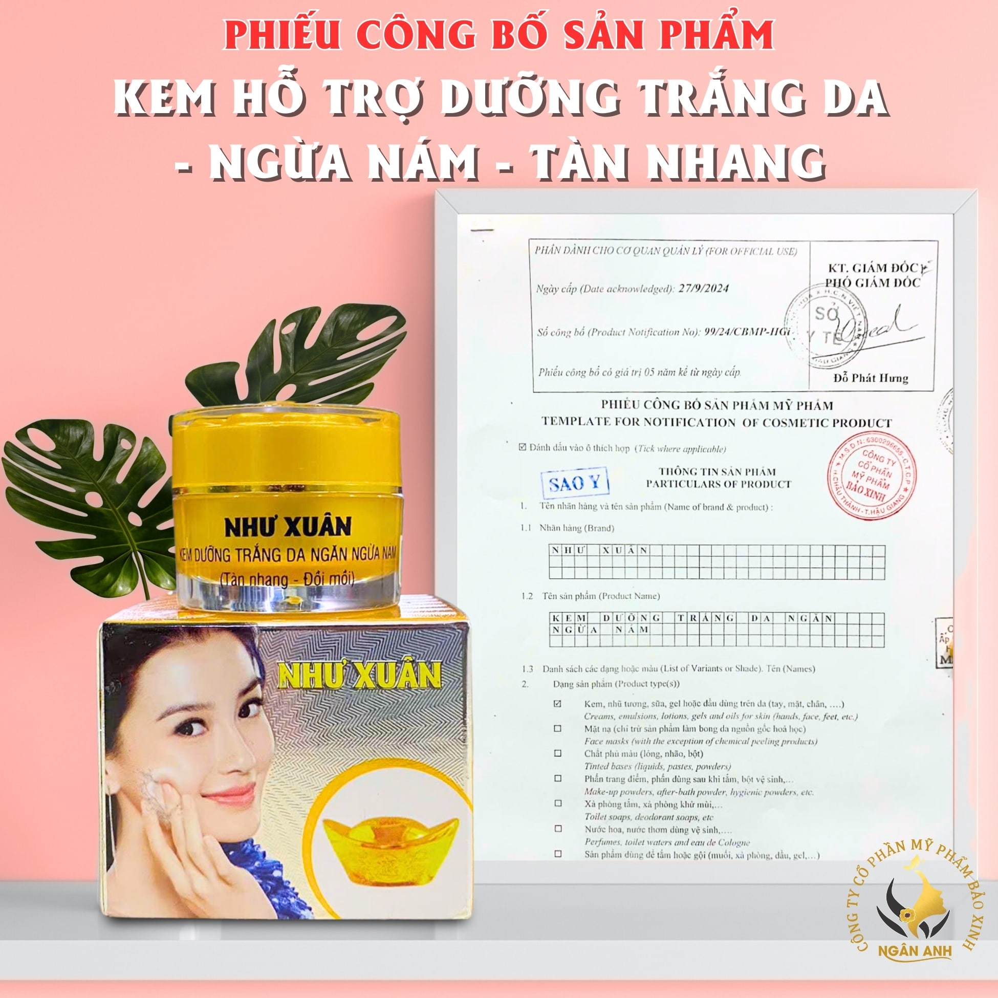 dưỡng trắng, ngừa nám