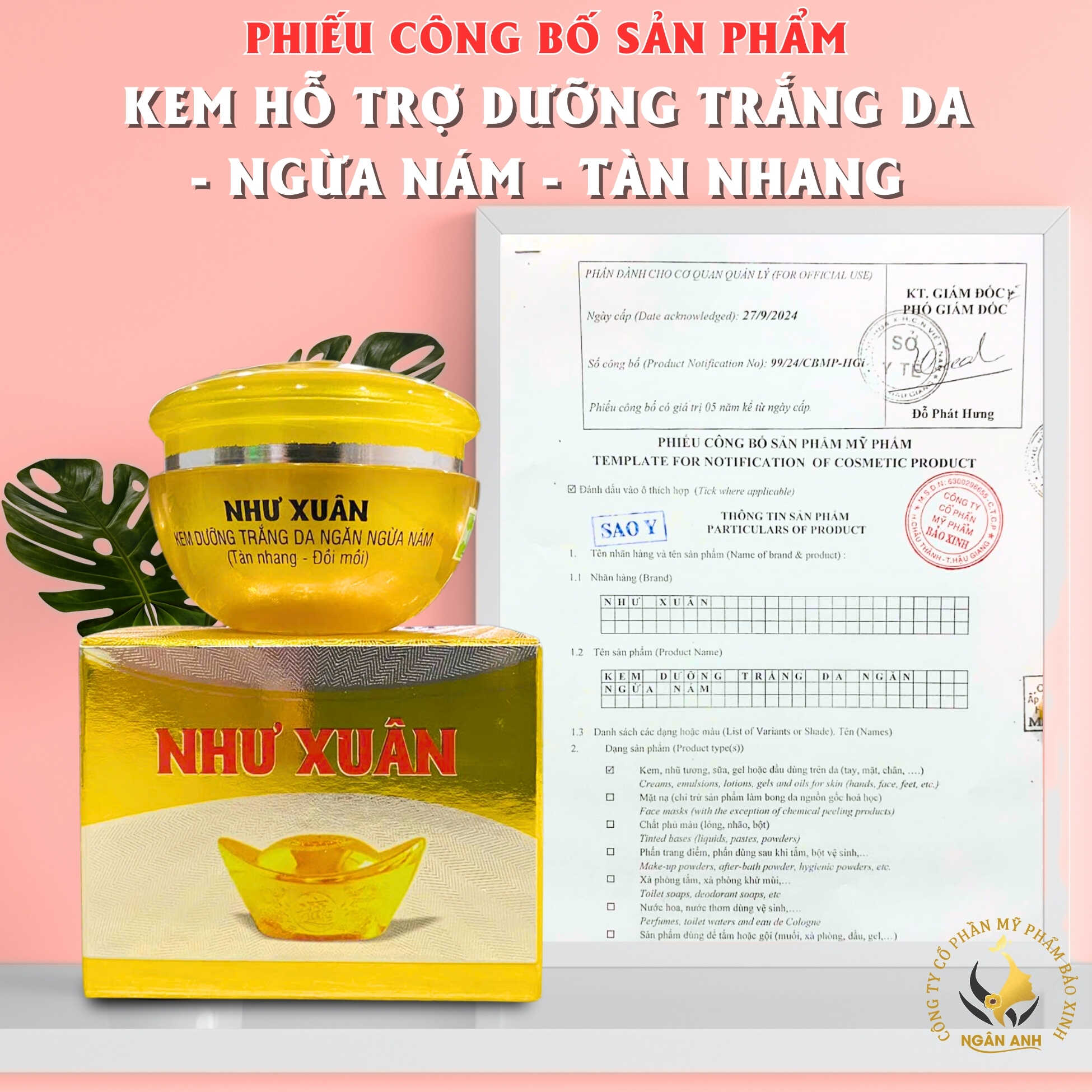 dưỡng trắng, ngừa nám