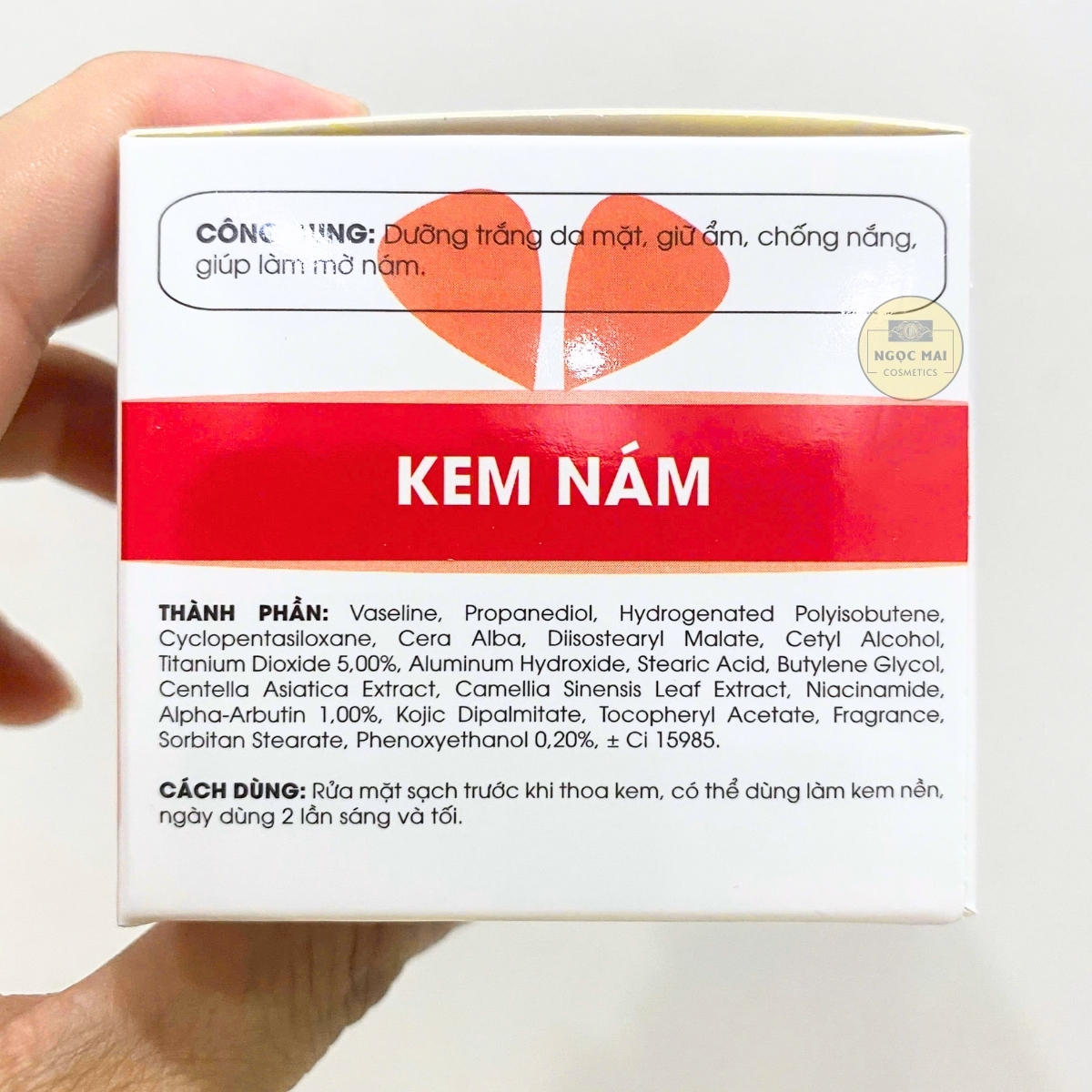 Kem ngừa nám Ngọc Ân giúp ngừa và giảm nám, mờ thâm sạm, trắng da