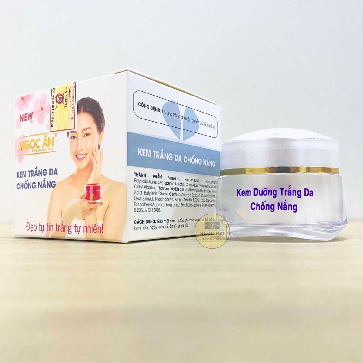 Kem dưỡng trắng da, chống nắng Ngọc Ân Giúp làm trắng da, bảo vệ da khỏi tia UV