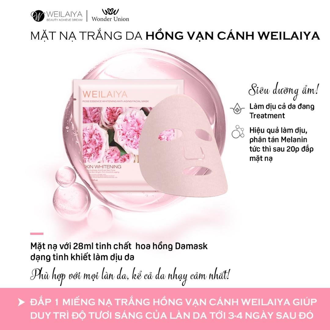 Mặt nạ dưỡng trắng da Weilaiya Hồng Vạn Cánh Mặt nạ dưỡng da Hồng Vạn Cánh