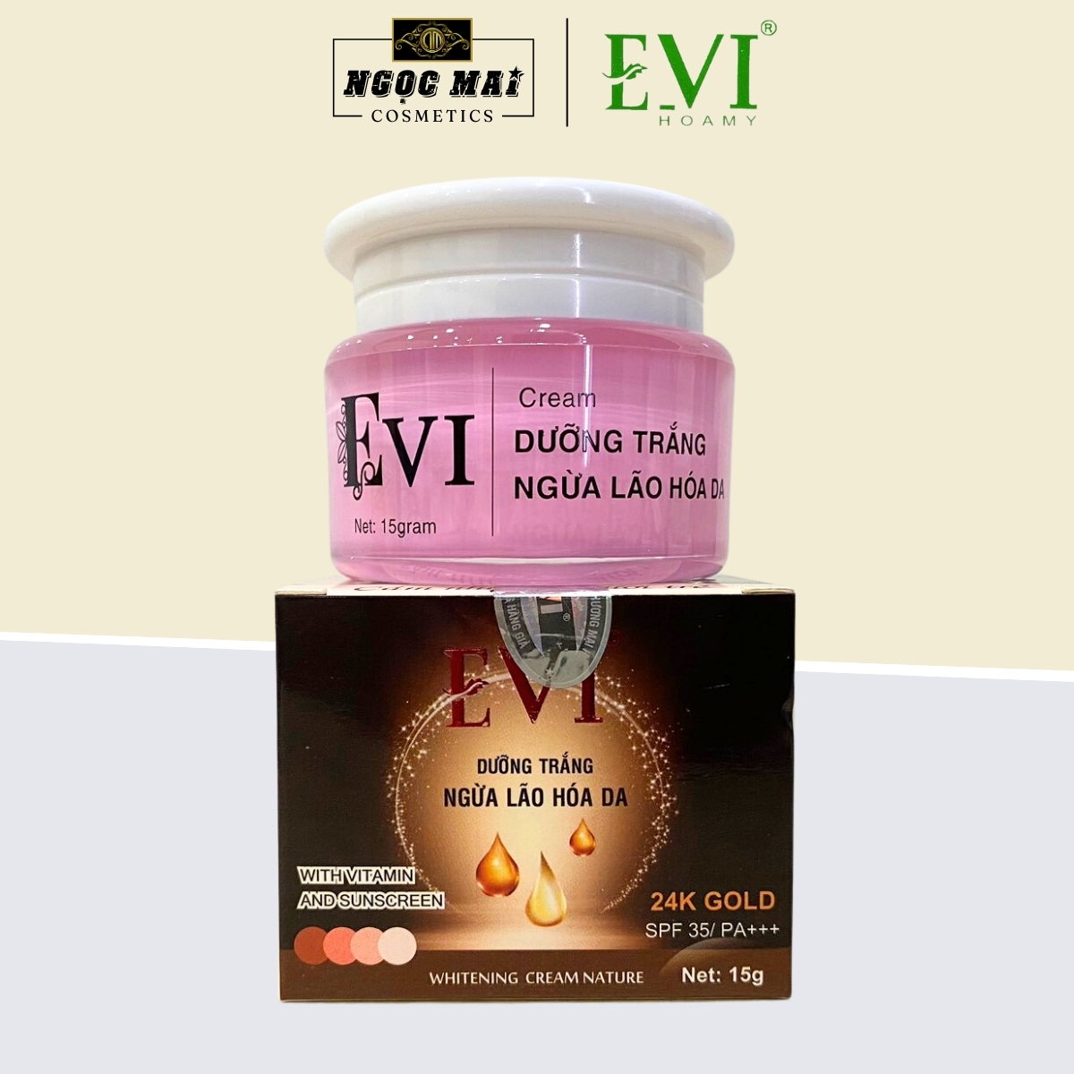 Mỹ Phẩm E-VI - Kem dưỡng trắng và chống lão hóa da (20g)