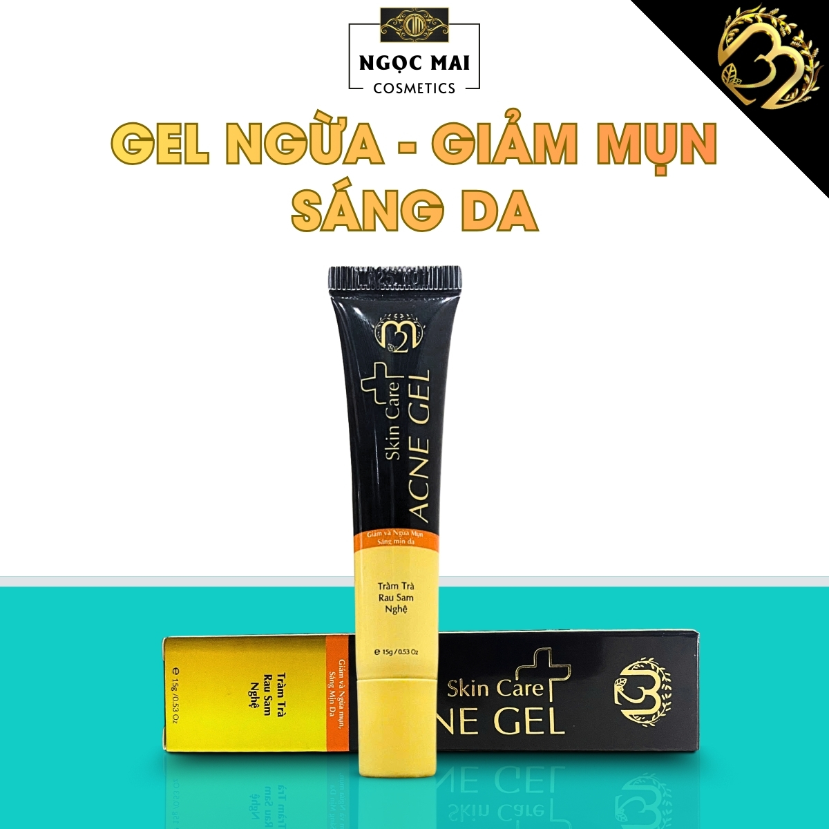 Gel Mụn M2 - Giảm Mụn, Dưỡng Da Sáng Mịn, Se Khít Lỗ Chân Lông Skin Care Acne Gel (15g) Phiên Bản Nâng Cấp 2024