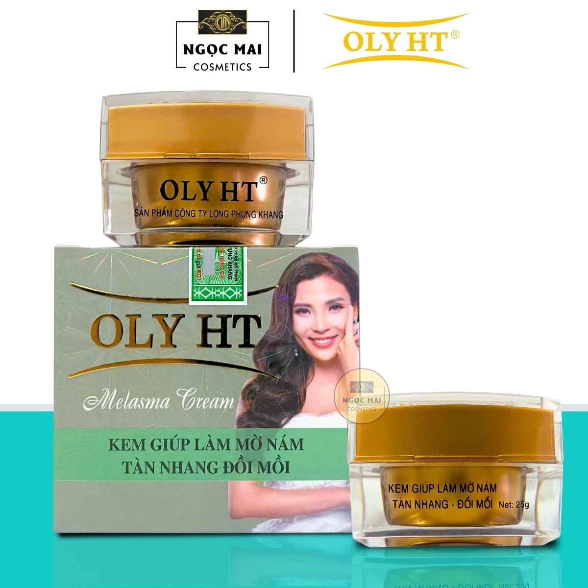 Mỹ Phẩm OLY HT - Kem ngừa nám, Tàn nhang, Đồi mồi, Trắng da (25g)