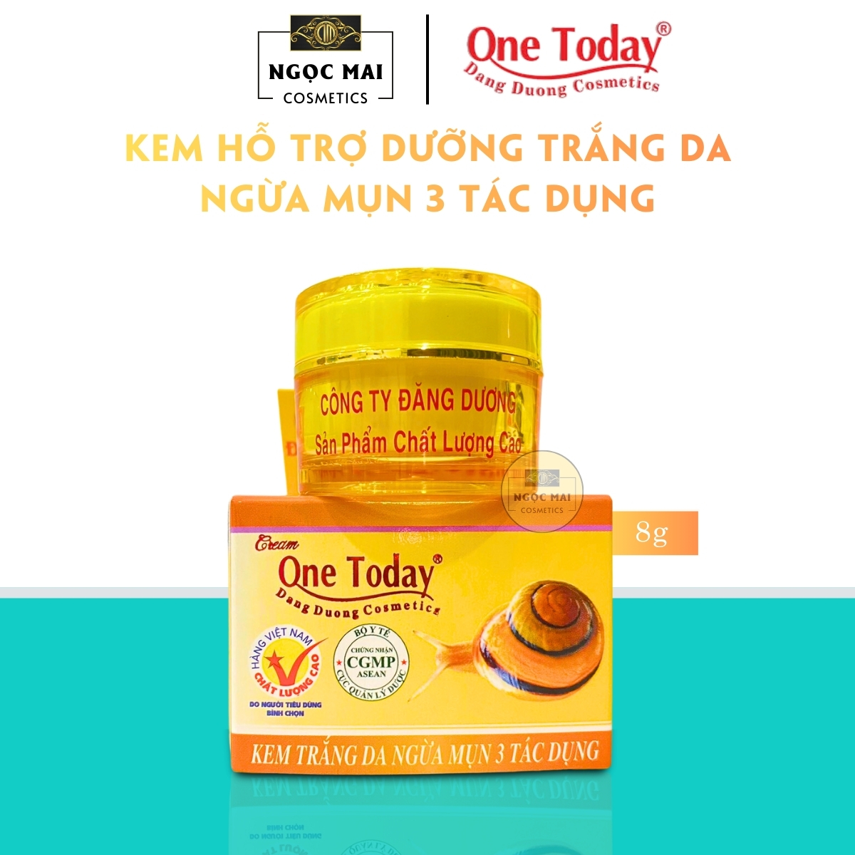 Mỹ Phẩm Đăng Dương - Kem Trắng Da, Hỗ Trợ Ngừa Mụn Tinh Chất Ốc Sên One Today (8g), Hỗ Trợ Mờ Thâm Nám, Dưỡng Ẩm, Chăm Sóc Da