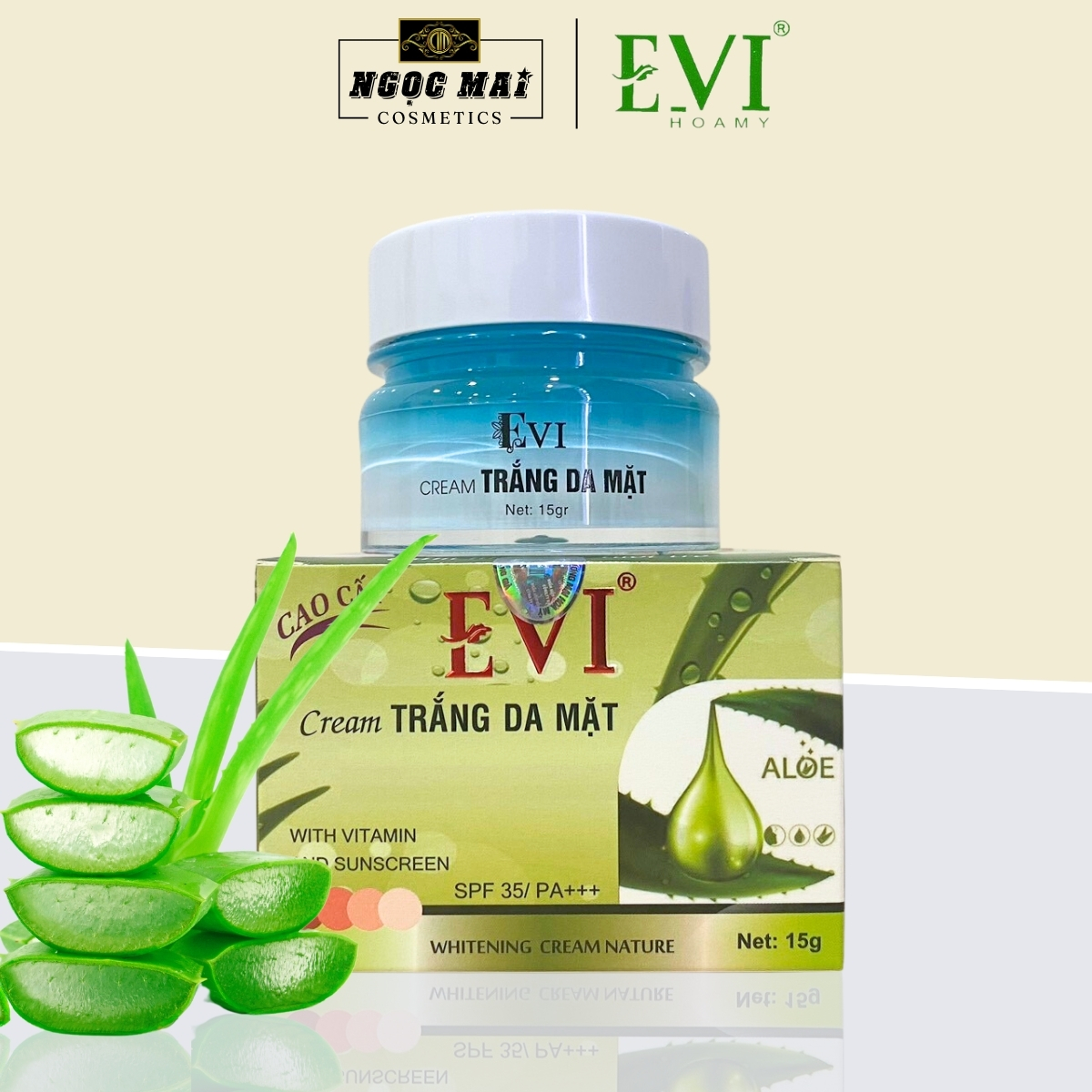 Mỹ Phẩm E-VI - Kem dưỡng trắng da mặt (15g)