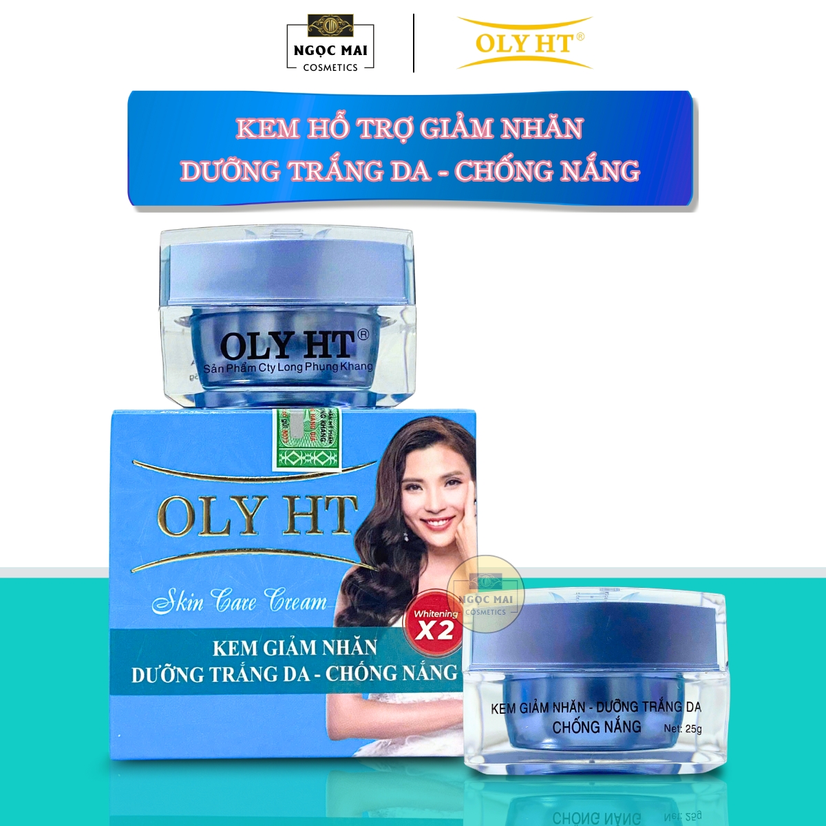 Mỹ phẩm OLY HT - Kem giảm nhăn, Dưỡng trắng, Chống nắng (25g)