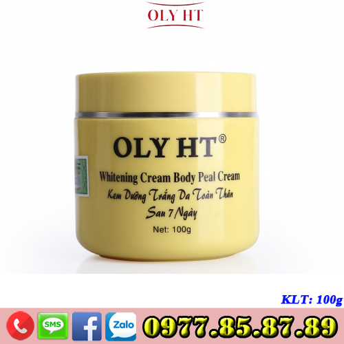Mỹ Phẩm OLY HT - Kem dưỡng trắng da và chống nắng dành cho Body (100g)