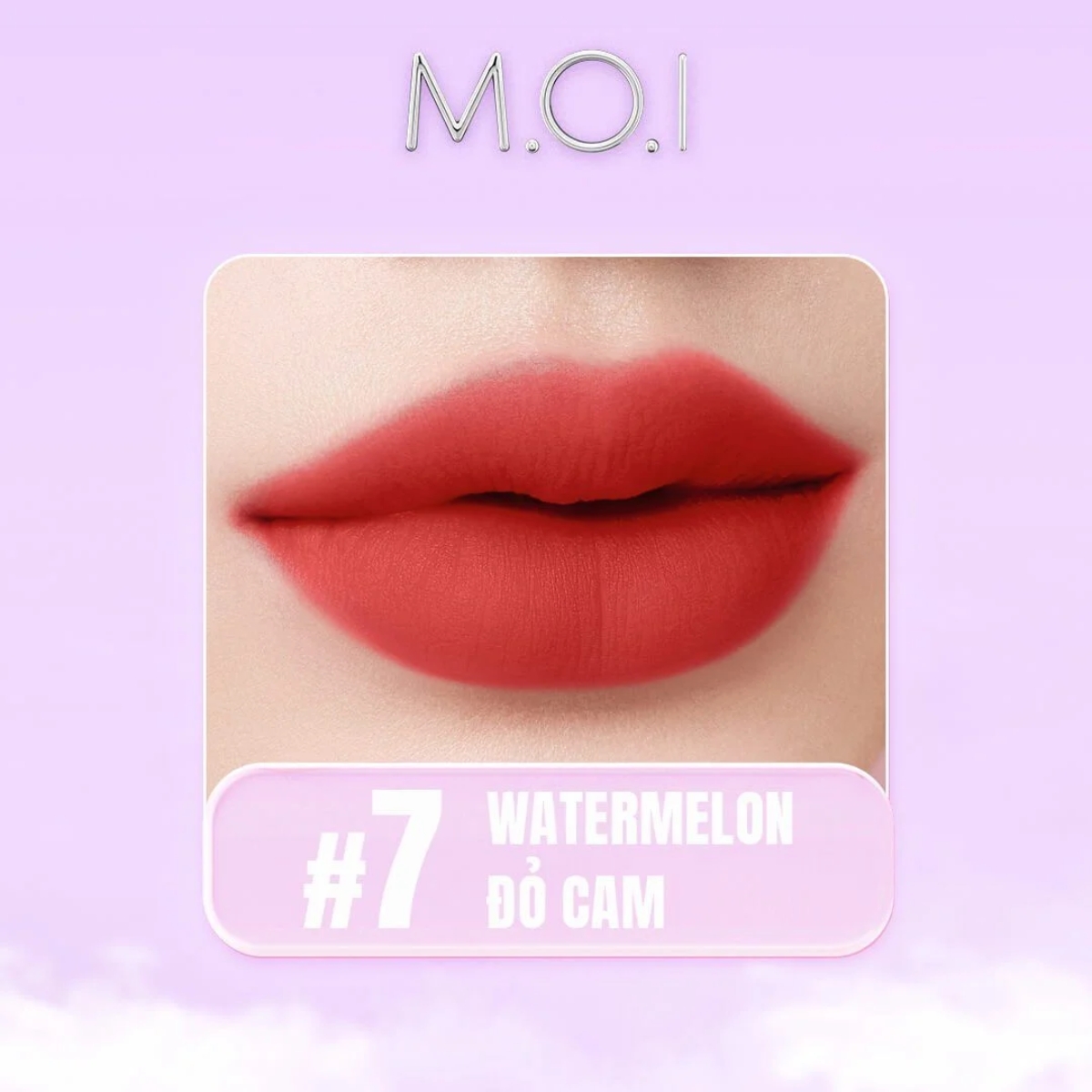 Son tint lì Cotton Candy #7 Watermelon Đỏ Cam Đỏ Cam