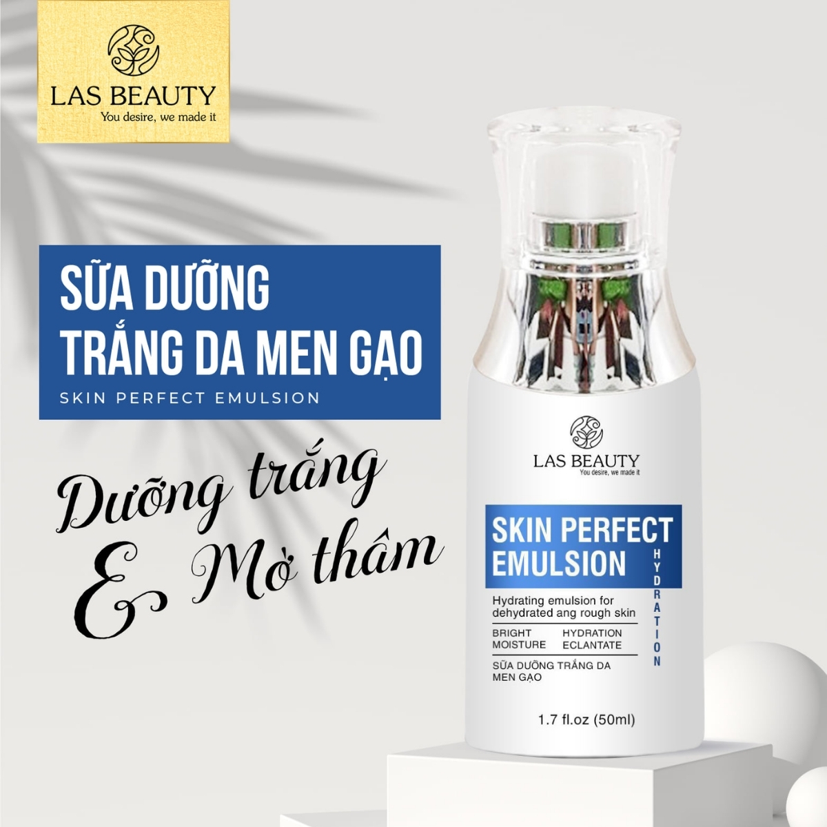 Dưỡng ẩm, làm dịu và nuôi dưỡng cho da luôn mềm mịn và căng mướt.