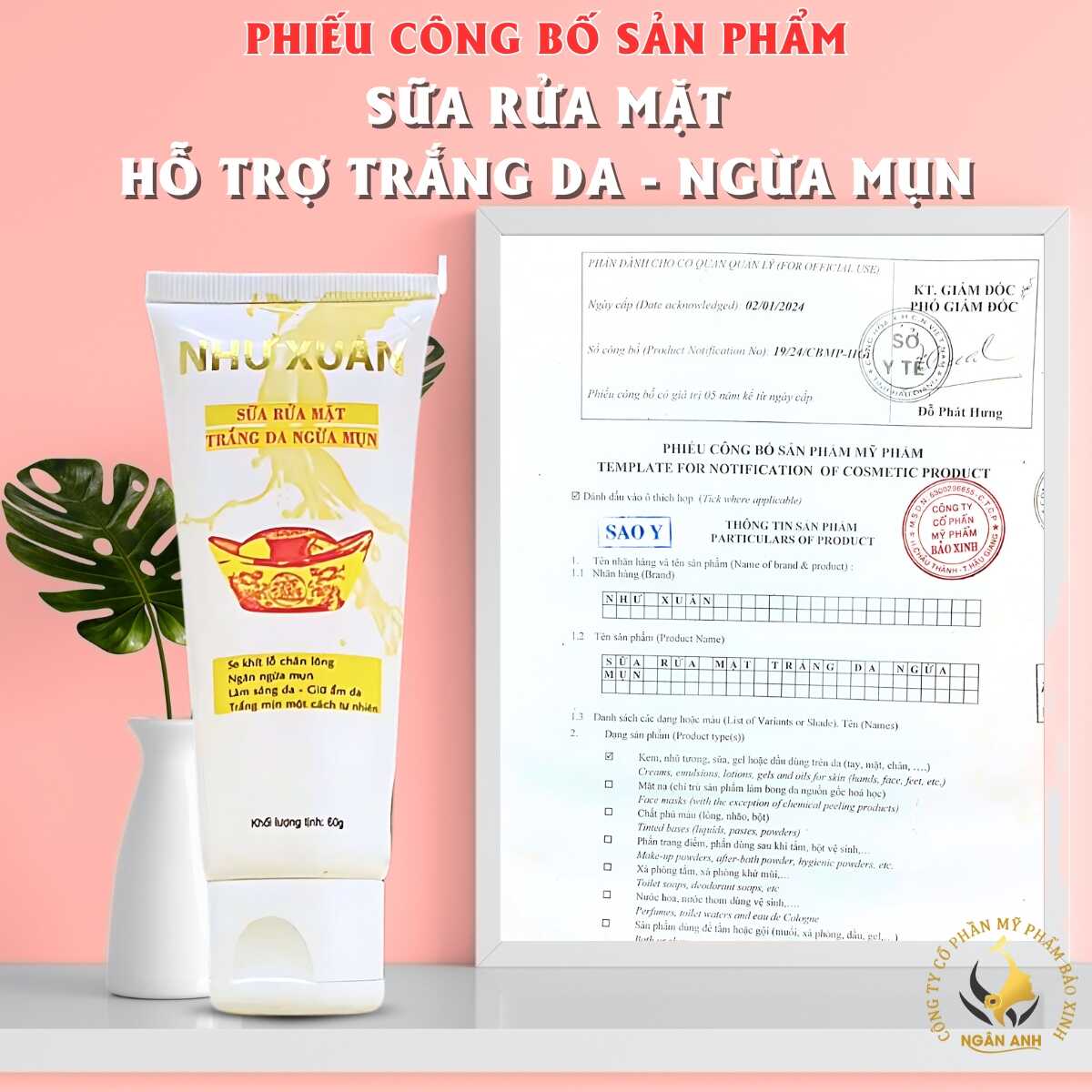 dưỡng trắng, ngừa mụn