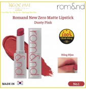 Son Thỏi Romand New Zero Matte Lipstick No.1 - Dusty Pink - Hồng Lạnh (3g) Hàn Quốc Chính Hãng