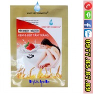 NHẬT VIỆT COSMETICS - Kem và Bột tắm trắng dưỡng chất Yến mạch - Dâu tây (150g)
