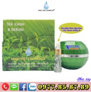 Mỹ Phẩm NHẬT VIỆT - Kem Nám, Đồi mồi, Ngừa nhăn, Làm trắng da tinh chất Trà xanh và Serum (30g)