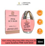 Kem chống nắng trang điểm nâng tone da Laura Sunshine Pink Sun Base SPF50+ (50ml)